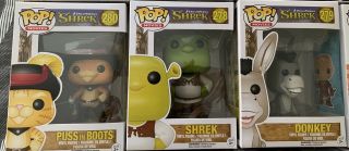 Funko Pop Shrek Set Of 3 Shrek 278 Donkey 279 Puss In Boots 280