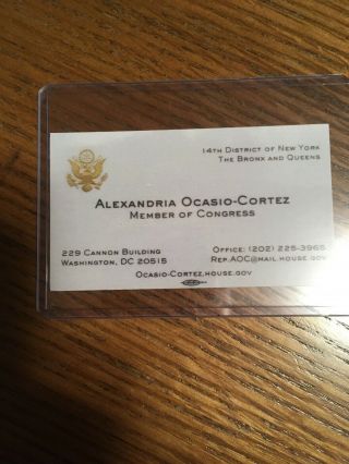 Alexandria Ocasio Cortez : Business Card Congress