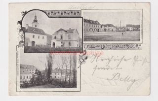 Austria Unter - Waltersdorf Gruss Aus Eichenseider Chromo - Litho Postcard 1900 - 04