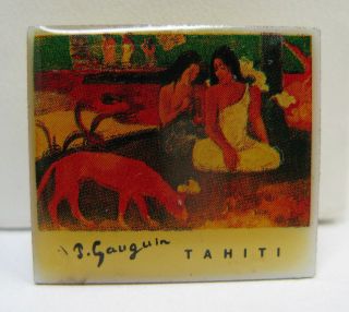 Paul Gauguin Tahiti Miniature Art Print Pin - Pinback,  Hat Pin