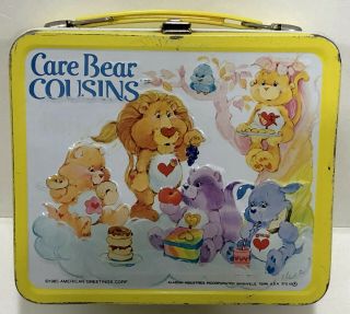 Vintage 1985 Aladdin Care Bears Cousins Lunch Box