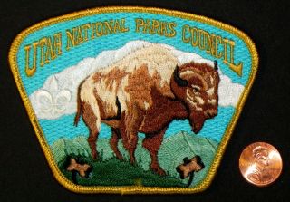 Utah National Parks Council Bsa Oa 508 Wood Badge Flap Buffalo Patrol Patch Csp