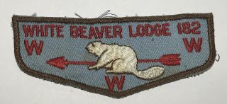 Oa Lodge 182 White Beaver First Flap Indiana Cl1
