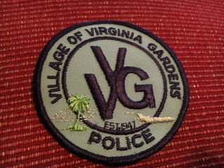 Police - Virginia Gardens Village (florida) Shoulder Patch Old American Made