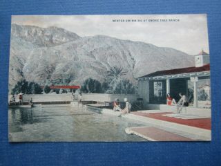 Old Vintage 1945 Smoke Tree Ranch Swimming Pool - Palm Springs Ca.  Postcard