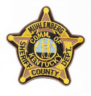 Police Patch Kentucky Muhlberg County Sheriff Dept Star Badge Green River Malone