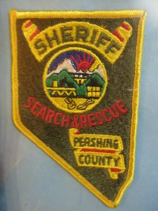Search & Rescue Police Patch Us Sheriff Pershing County Nevada