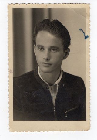 Vintage Photo Very Handsome Young Man Studio Portrait May18