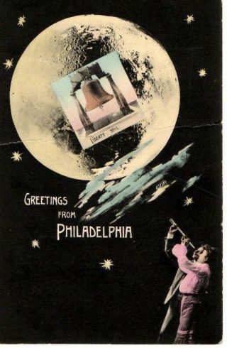 Greetings From Philadelphia Liberty Bell 1908 Post Card