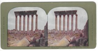 Ruins Of The Temple Of Sun,  Baalbek,  Color Stereoview