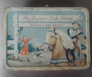Vintage Roy Rogers And Dale Evans Lunch Box Vintage 1950 