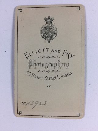 Victorian Carte De Visite CDV Photo: Gentleman: Elliot & Fry: London 3