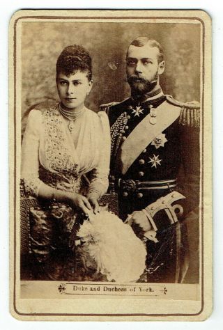 Victorian Cdv Photo Royalty Duke And Duchess Of York Unstated Photographer