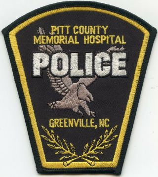 Pitt County Memorial Hospital Greenville North Carolina Nc Police Patch