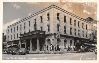 Somerset Kentucky Newtonian Hotel Real Photo Vintage Postcard Jf686512