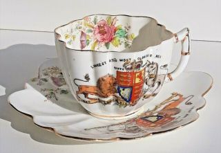 Antique Foley Queen Victoria 60 Year Reign Cup And Saucer Lovely Old Item 1897