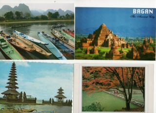 40 Postcards: South East Asia Macau Cambodia Pakistan S Korea Laos Indonesia