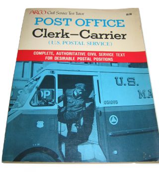 Arco 1980 Usps Post Office Postal Exam Clerk Carrier Civil Service Test Book