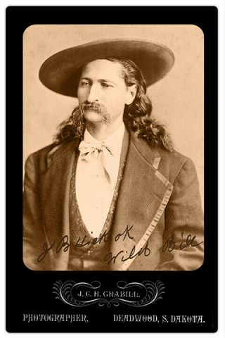 Wild Bill Hickok Old West Legend Vintage Cabinet Card Photograph Cdv Rp