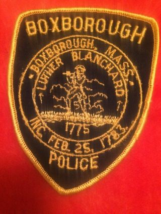 Massachusetts Police - Boxborough Police - Ma Police Patch