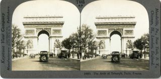 France Paris Arch Of Triumph Stereoview 24981 T446 19700 Fx