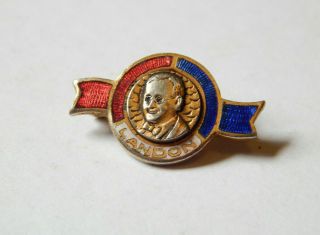 1936 Landon V Roosevelt Fdr President Campaign Button Political Pinback Pin
