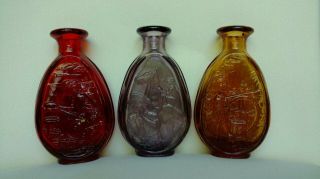 Dar Daughters Of The American Revolution Glass Bottle Set D.  A.  R.  1979