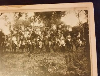 Mounted Photo,  Group of Men & Women on Horseback Circa 1900s 9 x 7 Inches 3