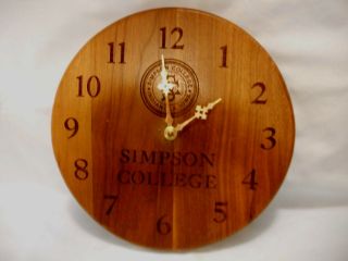 Round Wood Simpson College Wall Clock 1 Aa Battery Great