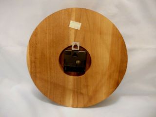 Round Wood Simpson College Wall Clock 1 AA Battery Great 3