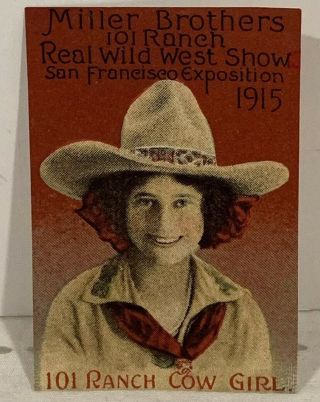 1915 San Francisco Ppie Miller Brothers 101 Ranch Real Wild West Show Stamp
