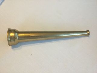 Antique/ Vintage Elkhart Brass Mfg.  Co.  Heavy Solid Brass Fire Hose Nozzle 12 In