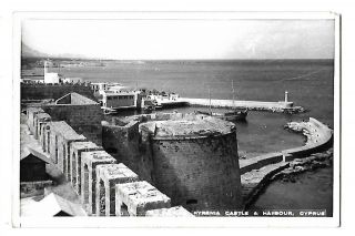 Cyprus.  Kyrenia Castle And Harbour.  R/p.