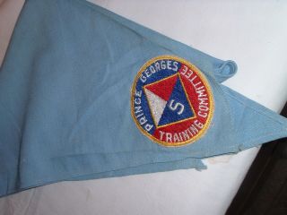 Vintage Bsa Boy Scouts Neckerchief W/ Patch Prince Georges Training Center