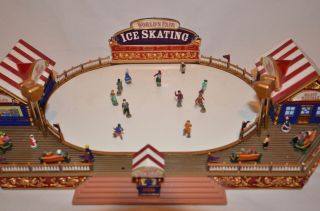 Mr.  Christmas Gold Label Worlds Fair Skaters Skating Rink