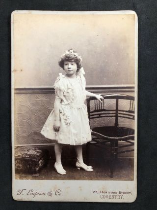 Victorian Photo: Cabinet Card: Young Girl: Lupson: Coventry