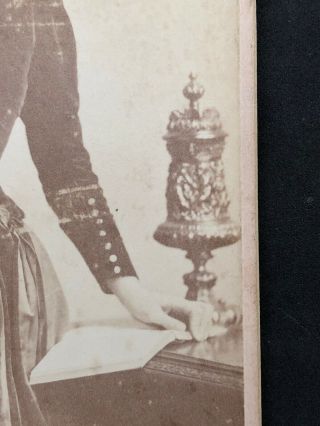 Victorian Photo: Cabinet Card: Lady Velvet Dress: Hughes & Mullins: Ryde IOW 3
