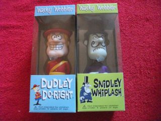 Dudley Doright & Snidley Whiplash Funko Wacky Wobbler Bobble Head Mib 2003