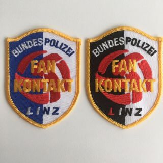 Police Hooligan Riot Football Team Patch - Austria - Österreich Unique Rare Set