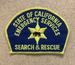 Ca Office Emergency Services (oes) Law Enforcement - Search & Rescue Patch