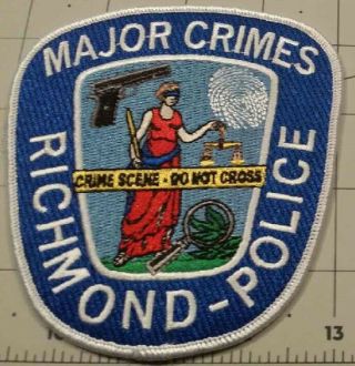 Richmond Virginia Police " Major Crimes Unit "