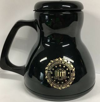 Fbi Black Gold Dept.  Justice Federal Bureau Investigation Pre - Owned Coffee Mug