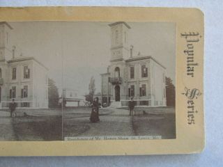 Sv67 Stereoview Photo Card Residence Of Mr Henry Shaw St Louis Mo Missouri Saint