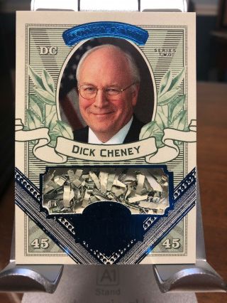 2016 Decision Green Foil Money Card Dick Cheney Shredded U.  S.  Currency