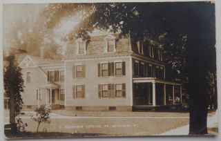Antique Real Photo Postcard C Fairbanks Cottage St Johnsbury Vermont Vt