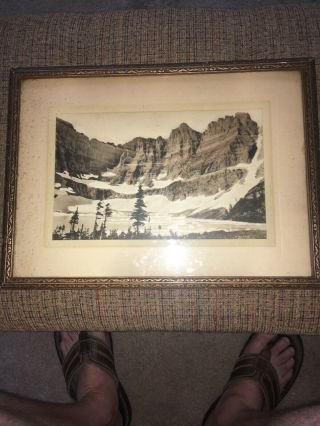 Vintage Glacier National Park Hand Colored Prints/Photo Hileman 1920 ' s (Rare) 2