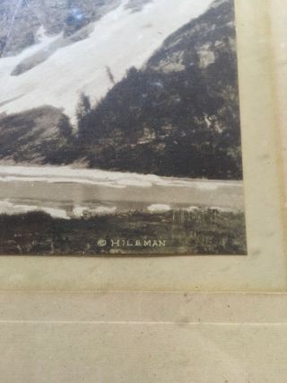 Vintage Glacier National Park Hand Colored Prints/Photo Hileman 1920 ' s (Rare) 3