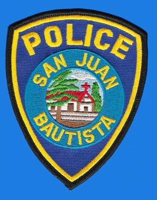 Police Patch California Ca Cal San Juan Bautista Mission St John The Baptist
