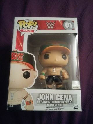 Wwe 01 John Cena (orange & Green Hat) Funko Vinyl Figure