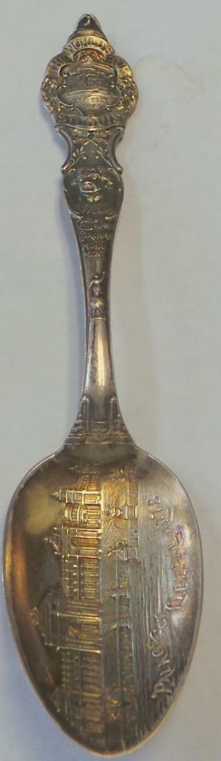 1904 St Louis Worlds Fair Palace Of Liberal Arts Sterling Souvenir Spoon